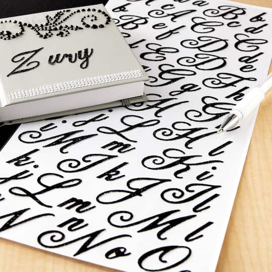 12 Pack: Flirty Glitter Alphabet Stickers by Recollections™